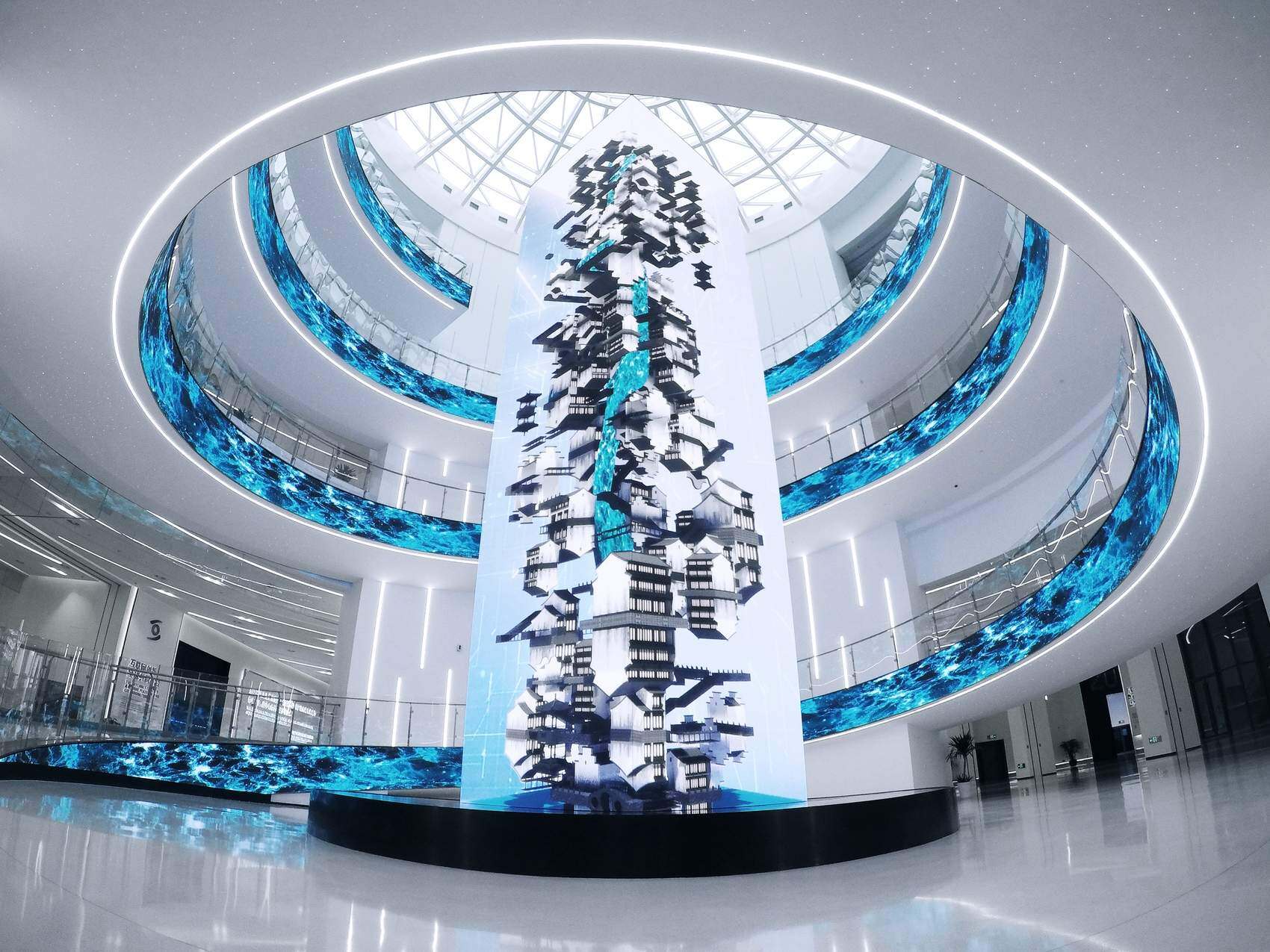 乌镇世界互联网科技馆中庭装置《和合共融》 / 某集体MOUJITI ART+TECH